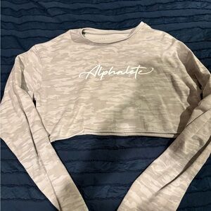Alphalete Women's Grey Camo Crop Top
